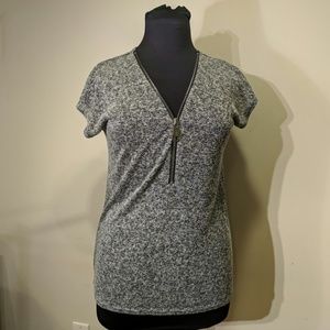Nwot Gray zip up top